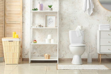 Interior of modern clean restroom