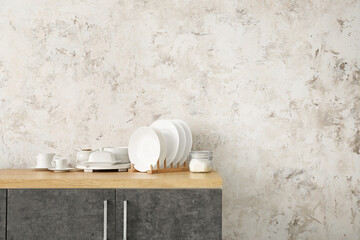 Set of utensils on kitchen counter