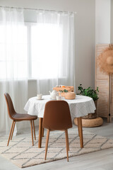 Interior of modern stylish dining room