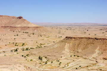 Sands of the Sahara under the clear sky