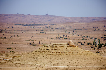 Sands of the Sahara under the clear sky