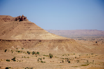 Sands of the Sahara under the clear sky