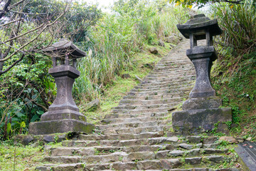 Jinguashi Shinto Shrine Ruins in Jinguashi, Ruifang, New Taipei City, Taiwan.
