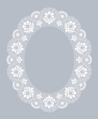 white lace frame