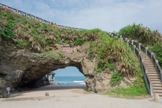 Shimen Cave. a famous tourist spot in Shimen District, New Taipei City, Taiwan.