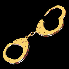 gold handcuffs