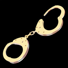 gold handcuffs