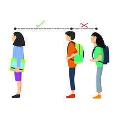 keep your social distance from each other when in public and not too close together