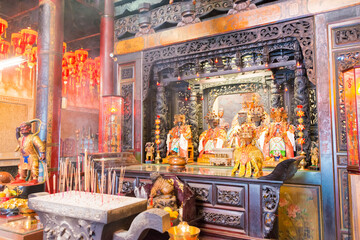 Xiluo Guangfu Temple in Xiluo, Yunlin, Taiwan. The temple was originally built in 1644.