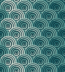 Fototapeta premium Seamless repeating pattern of cricles