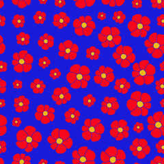 Fototapeta na wymiar Seamless flowers Pattern. Abstract texture designs can be used for backgrounds, motifs, textile, wallpapers, fabrics, gift wrapping, templates. Design Paper For Scrapbook. Vector. 