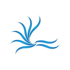 Obraz premium Water wave icon vector