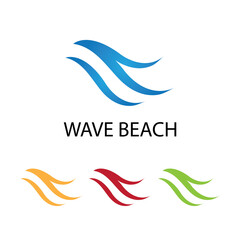 Fototapeta premium Water wave icon vector