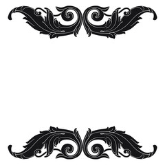 Classical baroque vector of vintage element for design. Decorative design element filigree calligraphy vector. You can use for wedding decoration of greeting card and laser cutting.