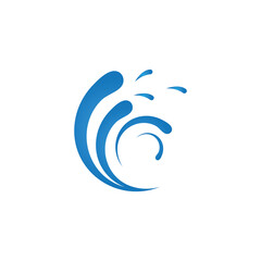Water wave icon vector