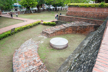 Obraz premium Anping Old Fort (Fort Zeelandia) in Tainan, Taiwan. was a fortress built over ten years from 1624 to 1634 by the Dutch East India Company (VOC).