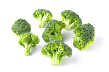 Group of tasty Broccoli isolated on white background