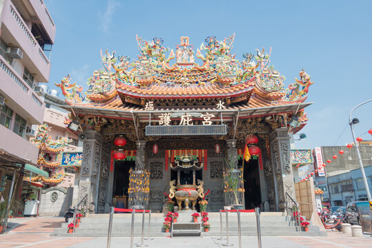 Hubi Temple (Yanshui Matsu Temple) in Yanshuei District, Tainan, Taiwan. Temple was originally built in 1623.