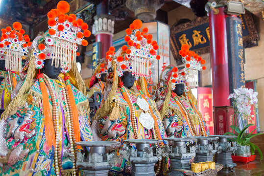 Hubi Temple (Yanshui Matsu Temple) in Yanshuei District, Tainan, Taiwan. Temple was originally built in 1623.
