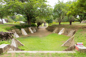 Eternal Golden Castle (Erkunshen Battery) in Tainan, Taiwan. was completed in 1876 to protect against the Japanese.