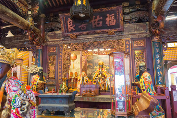 Taiwan Fu City God Temple in Tainan, Taiwan. The temple was built in 1669 during the Zheng Period of the Ming Dynasty.