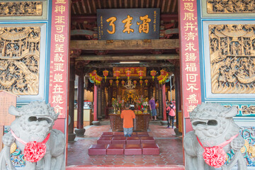 Taiwan Fu City God Temple in Tainan, Taiwan. The temple was built in 1669 during the Zheng Period of the Ming Dynasty.