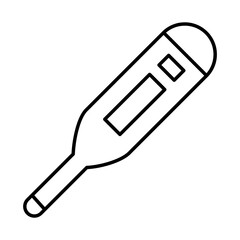 digital thermometer icon, line style