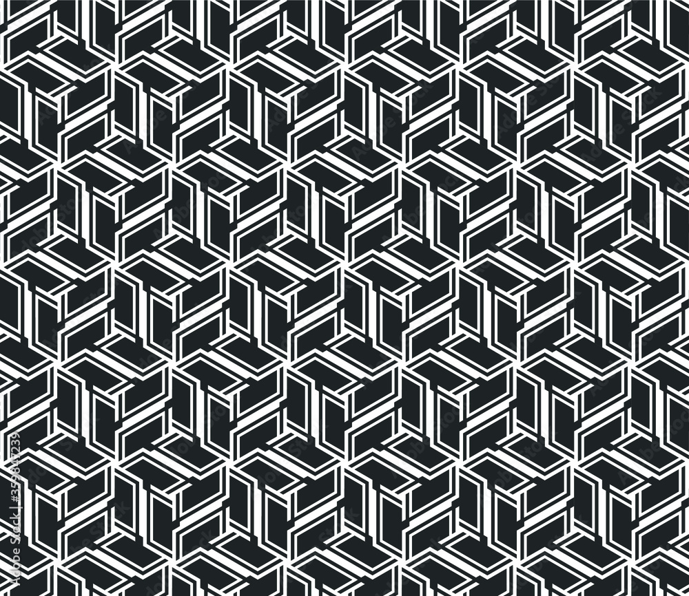 Poster seamless geometric pattern with geometric shapes,fabric pattern,tile pattern,carpet pattern,wallpape
