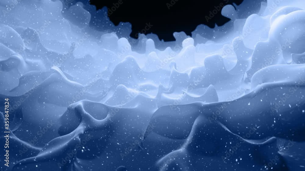 Poster smooth animation of liquid gray gradient in 4k. matte paint surface as abstract looped stylish backg