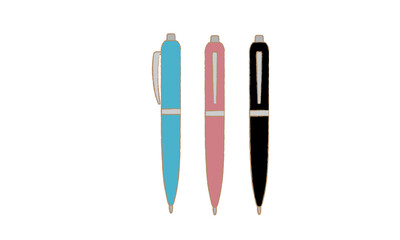 太目の女性用のボールペン　線あり　手書き風