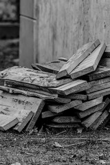 wooden planks wide building material tinted background vertical photo