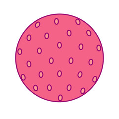 vector template round fruit. print for disposable tableware