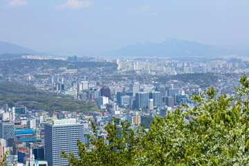 Downtown skyline of Seoul, South Korea