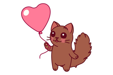 vector cute cartoon little cat. cartoon character