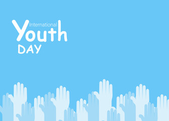 Illustration, banner or poster for International Youth Day.