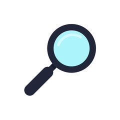 Magnifying glass flat, Magnifying glass icon, vector illustration isolated on white background
