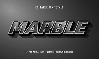 Editable text effects with marble style