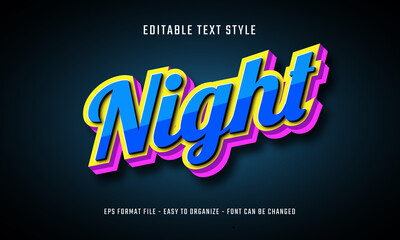 Editable text effects colorful style