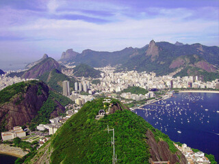 Rio de Janeiro, quartier de Botafogo vu du Pain de Sucre