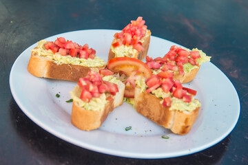 Platos de menu restaurante