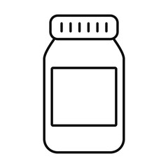 medication bottle icon, line style