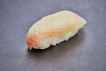 sushi on the black background