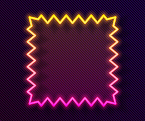 Glowing neon line Leather icon isolated on black background. Vector Illustration.