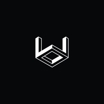 Professional Innovative 3D Initial WO logo and OW logo. Letter WO OW Minimal elegant Monogram. Premium Business Artistic Alphabet symbol and sign
