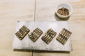 oatmeal cookies on wooden table