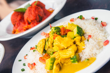 Platos de menu restaurante