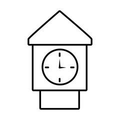 house clock icon, line style