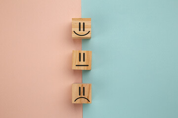 Customer satisfaction survey concept, copy space.