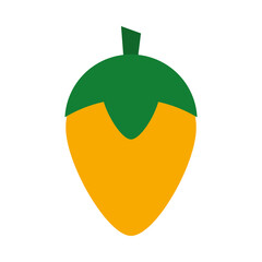 mango fruit icon, flat style