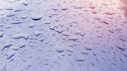 water drops texture on car surface with metalic color texture